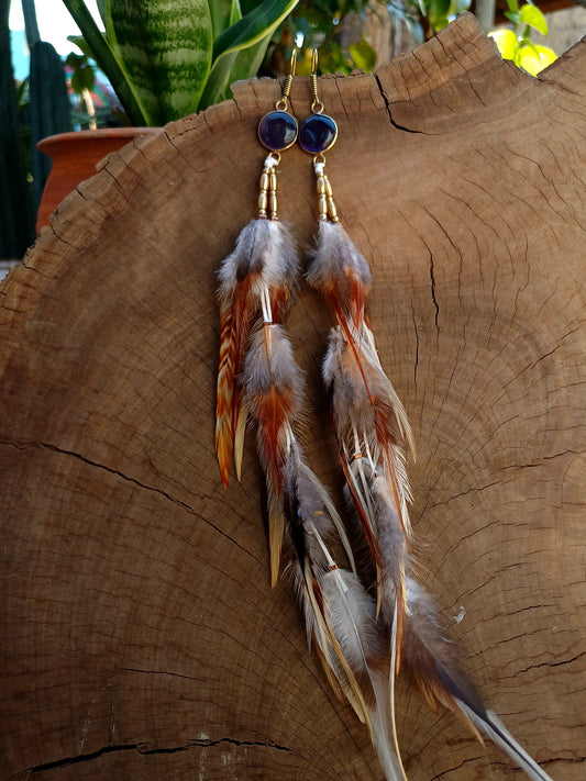 Crystal Feather Earrings