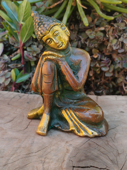 Brass Resting Buddha Statue