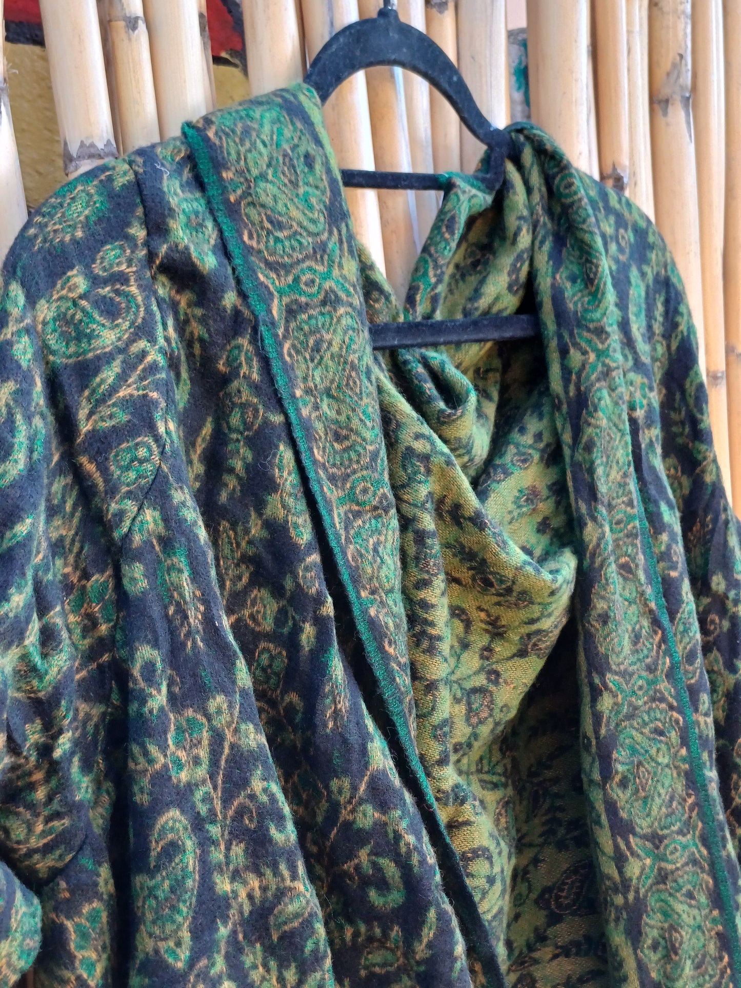 Green Meadow Pashmina Blanket Coat