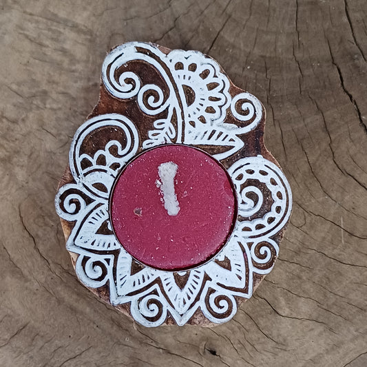 Ruby Paisley Candle Stamp