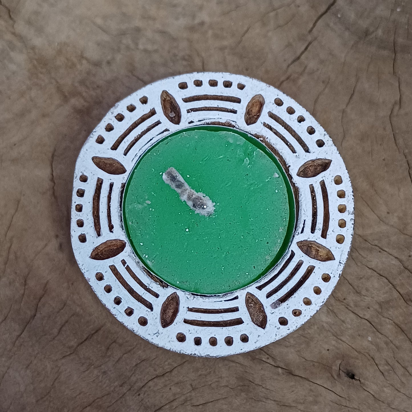 Mandala Green Candle Stamp