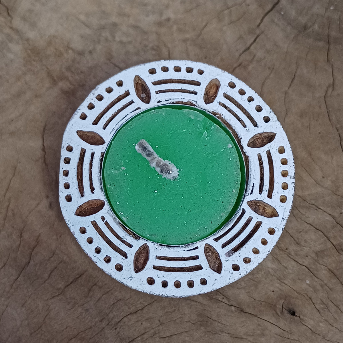 Mandala Green Candle Stamp