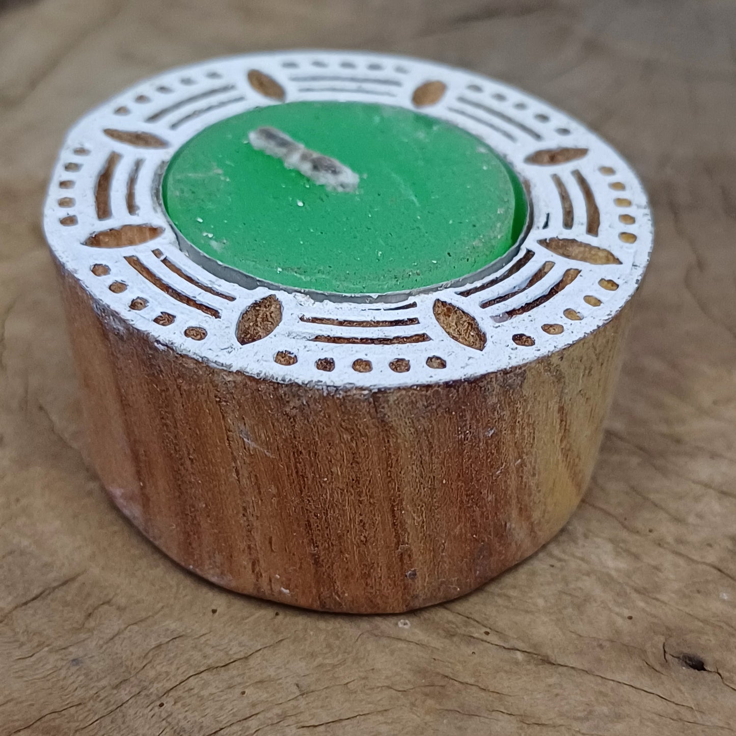 Mandala Green Candle Stamp