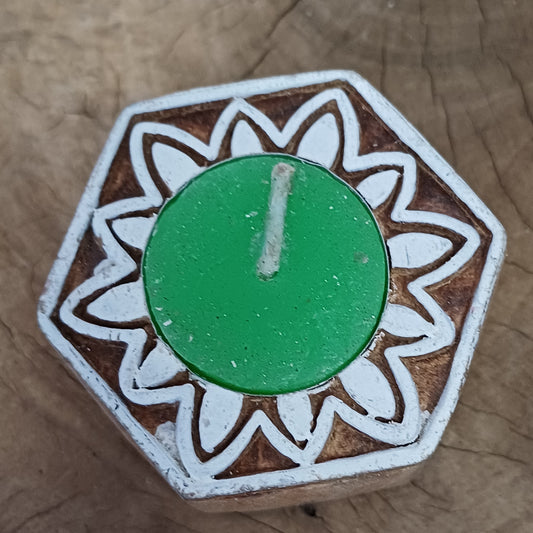 Flora Green Candle Stamp