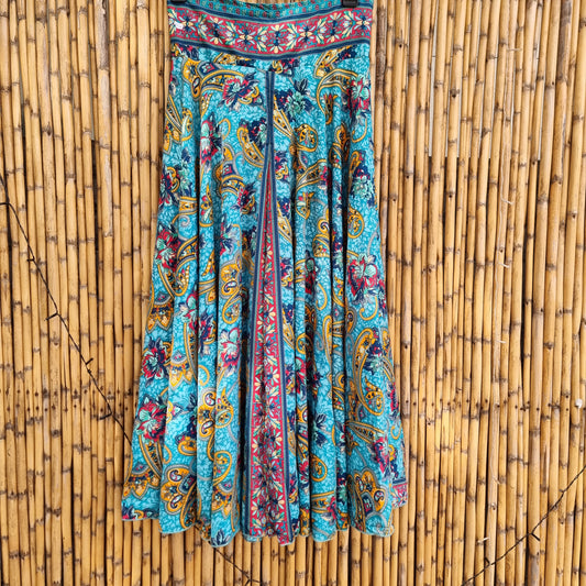 Azure Silk Umbrella Pants