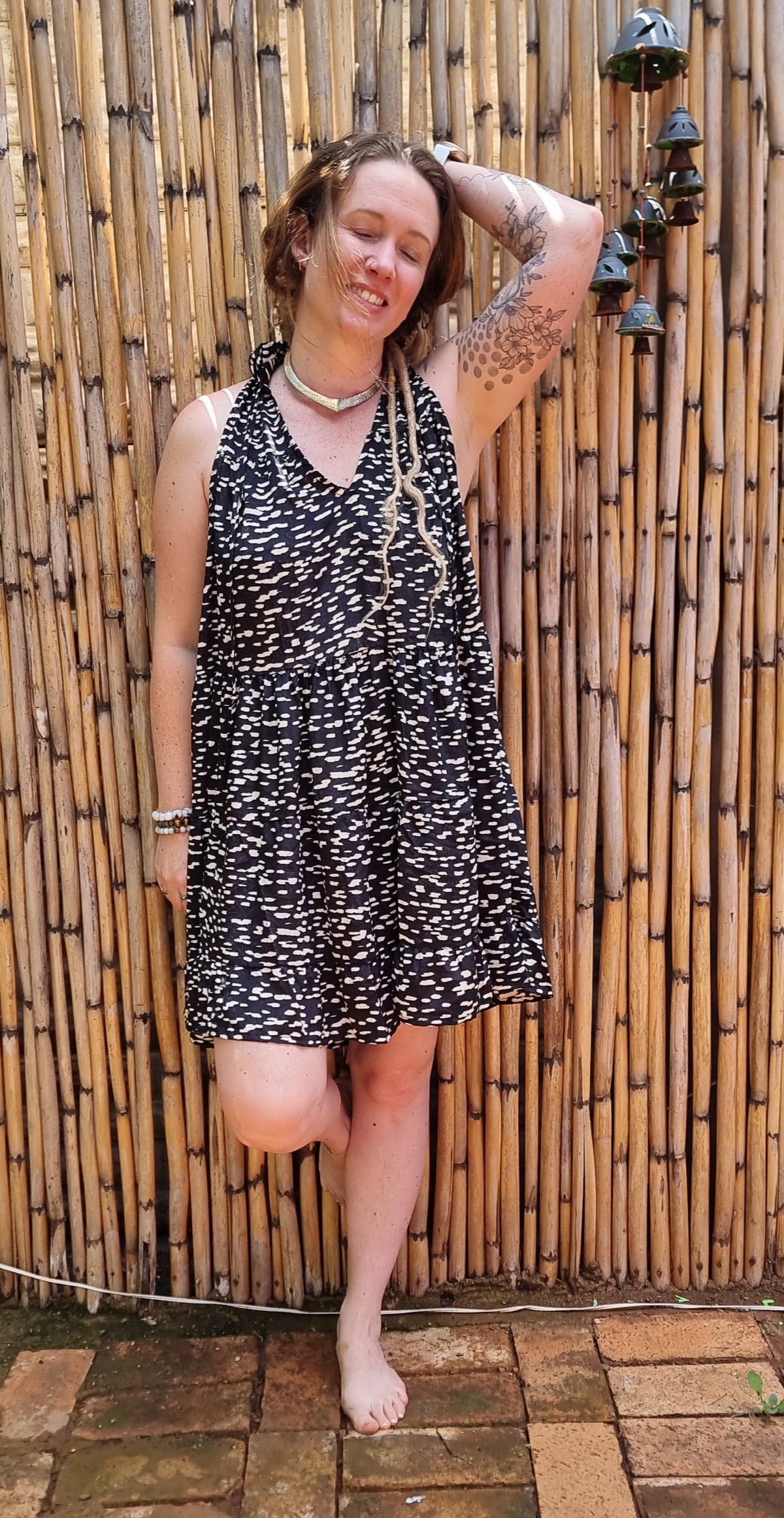 Rippled River Short Dress