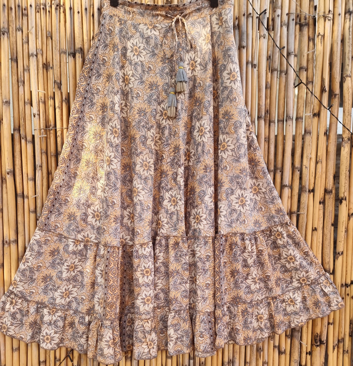 Meadow Whisper Silk Skirt