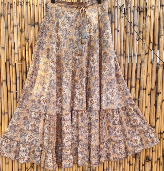 Meadow Whisper Silk Skirt
