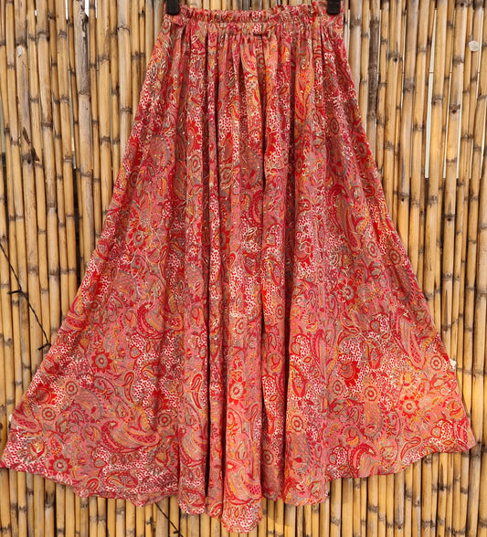 Glass Plum Silk Skirt