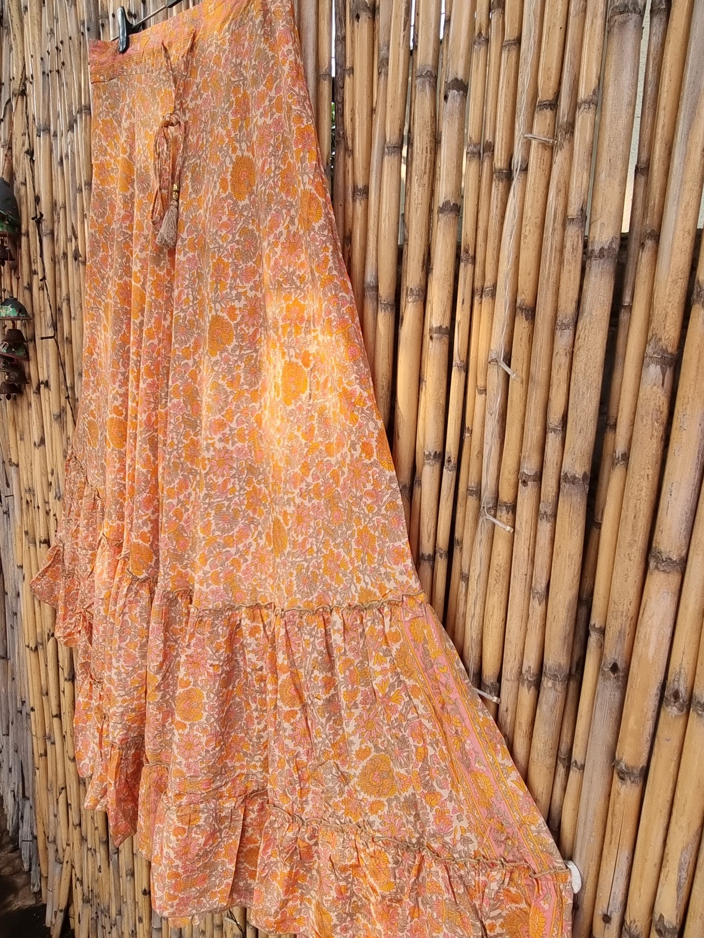Royal Sunset Silk Skirt