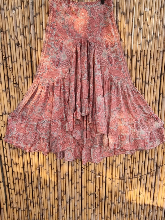 Silky Sunset Silk Skirt