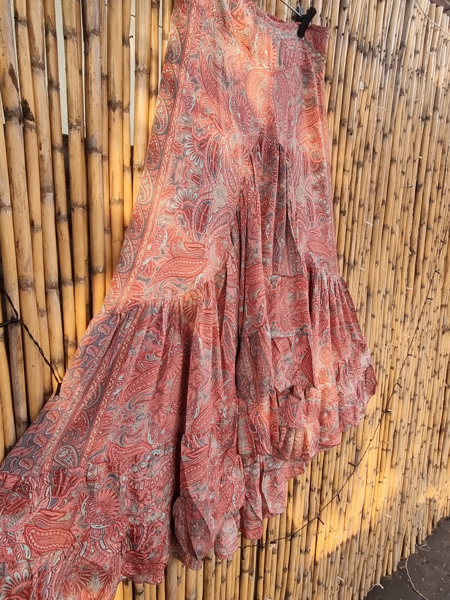 Silky Sunset Silk Skirt