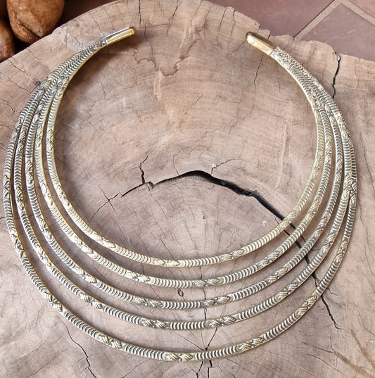 Brass Layered Choker