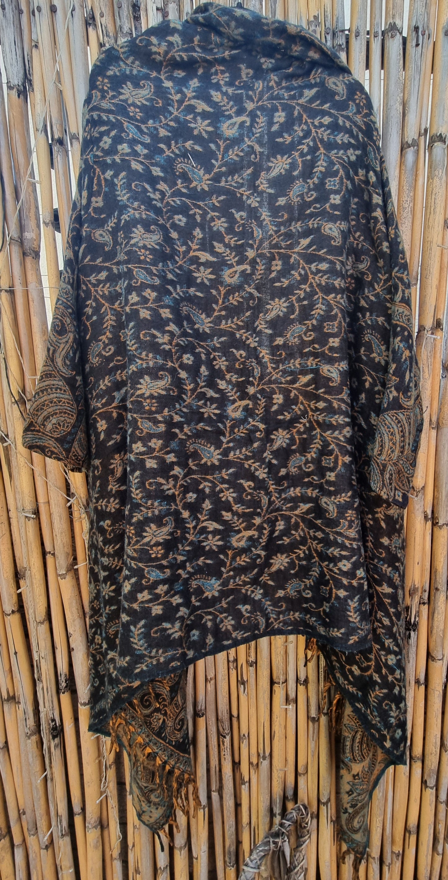 Dark Sea Pashmina Blanket Coat