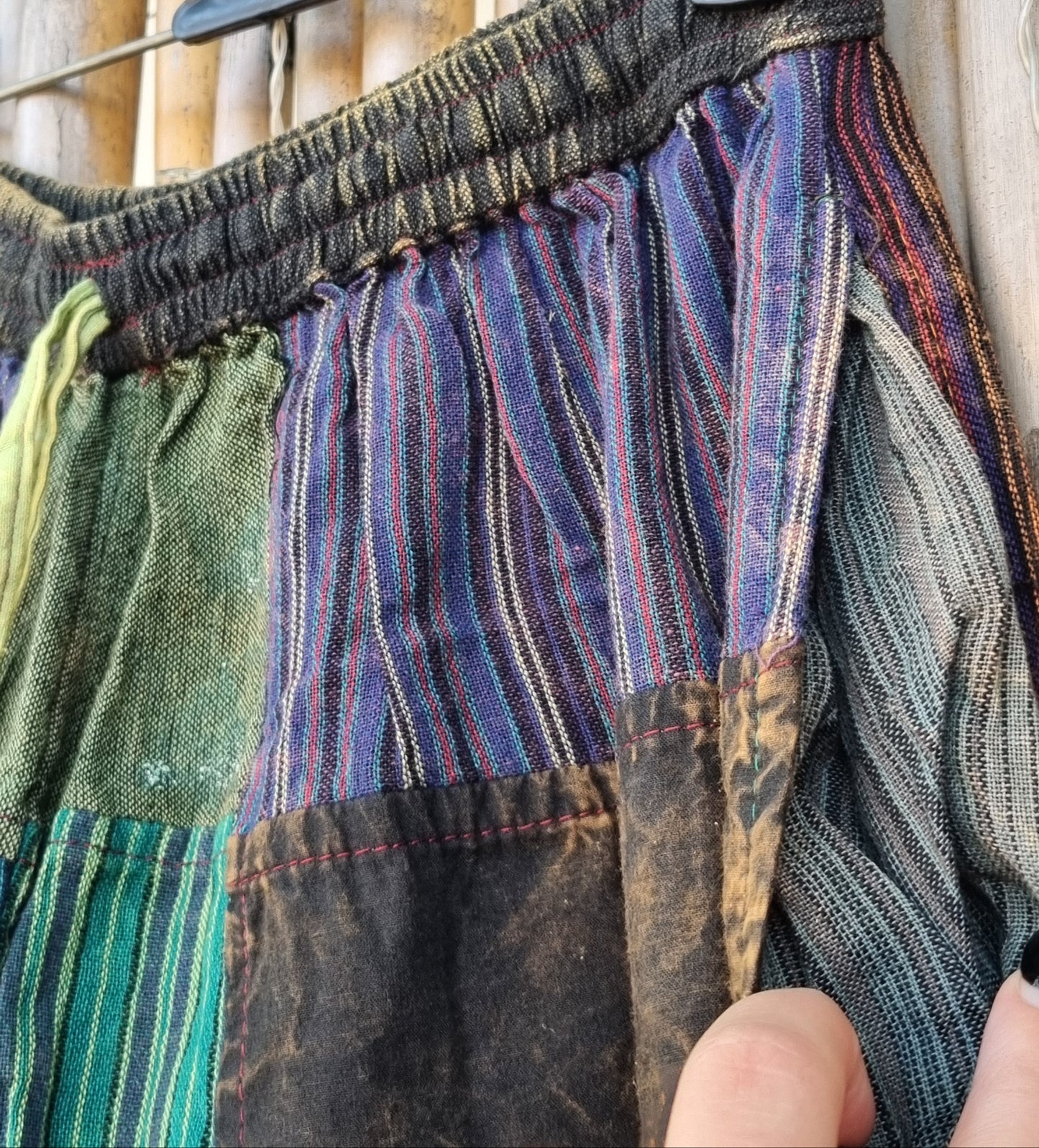 Grapevine Cotton Patchwork Pants (Medium)