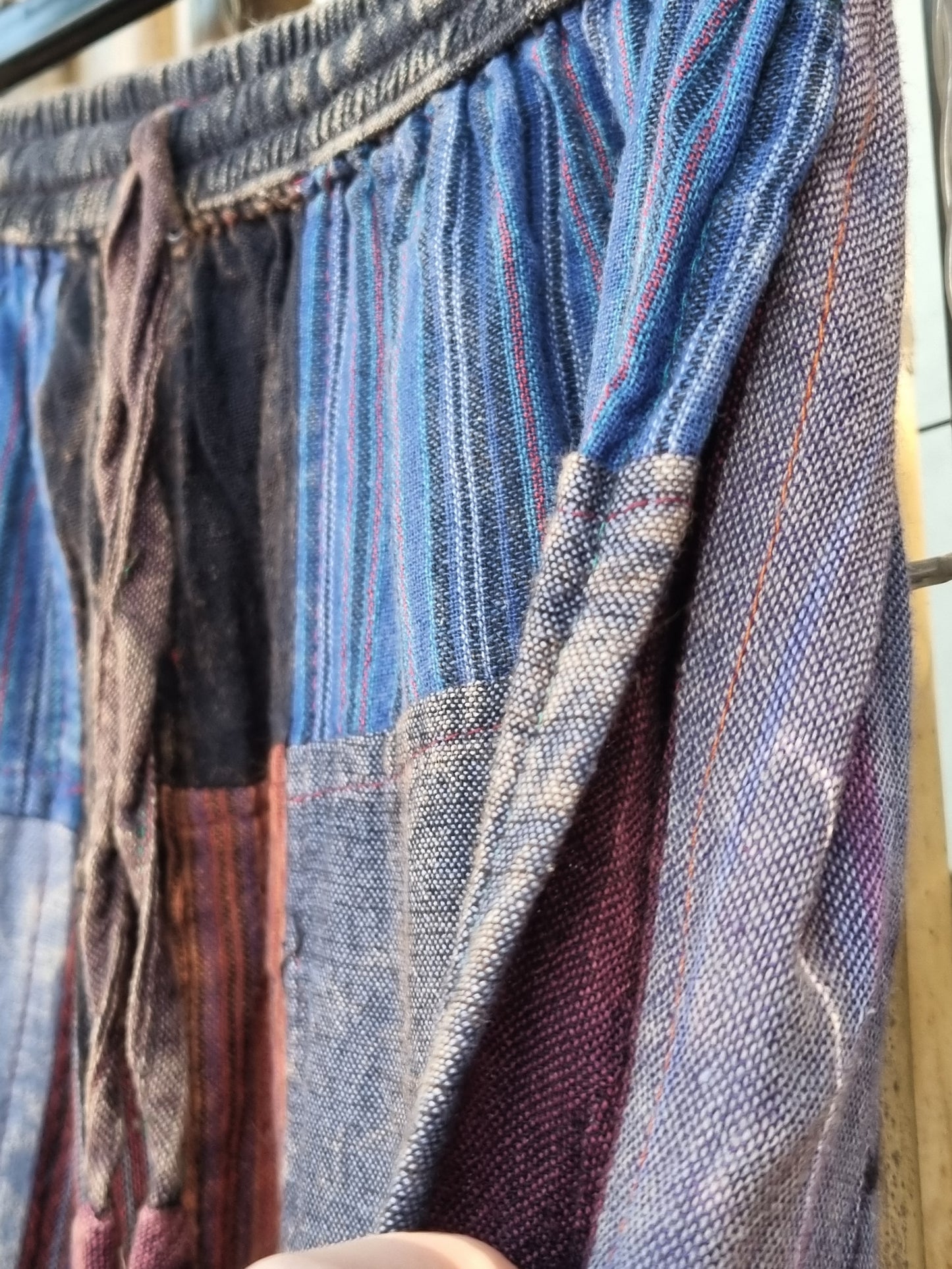 Chia Cotton Patchwork Pants (Medium)
