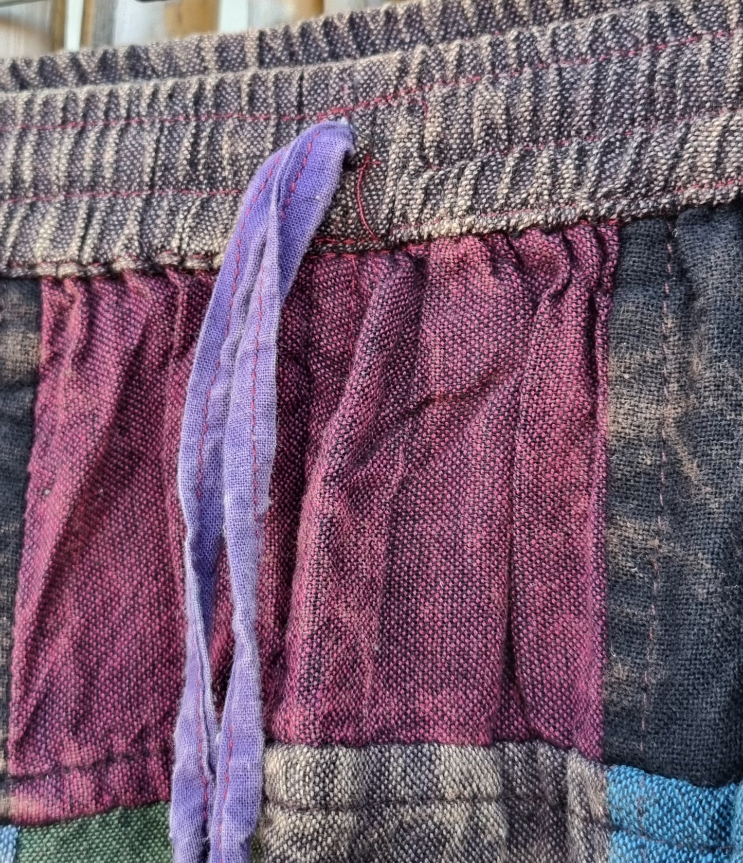 Labradorite Cotton Patchwork Pants (Medium)