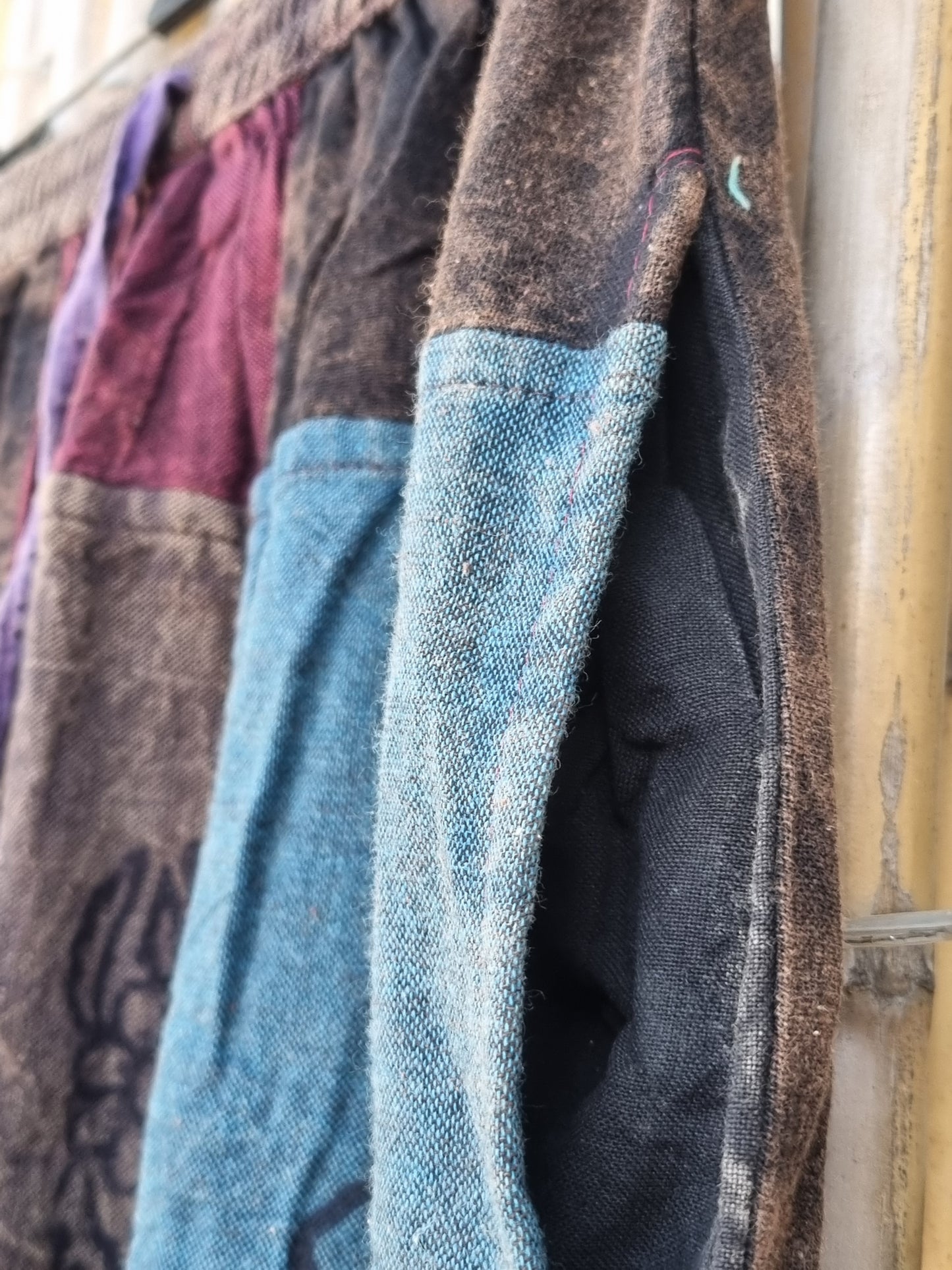 Labradorite Cotton Patchwork Pants (Medium)
