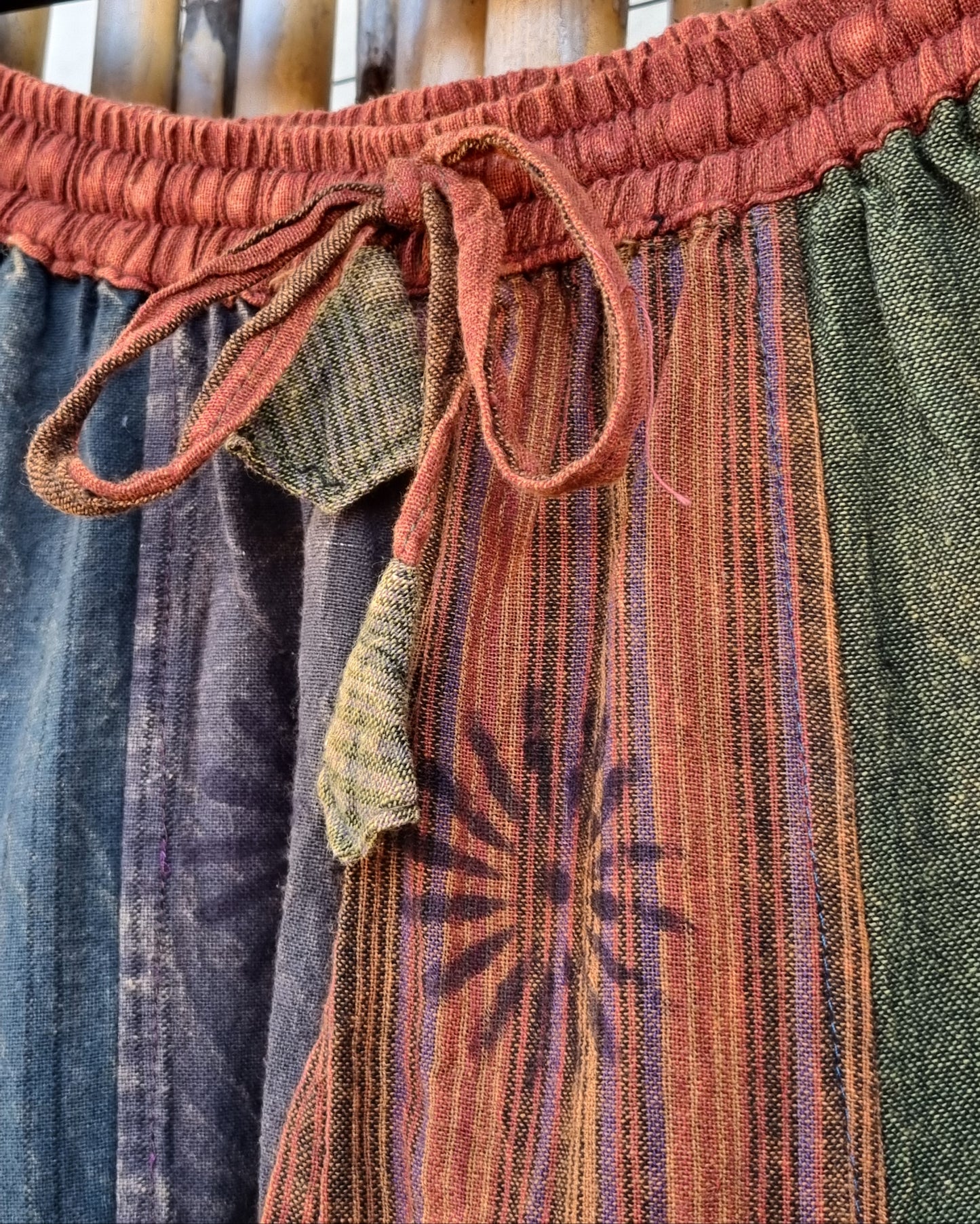 Forest Floor Cotton Patchwork Pants (Medium)