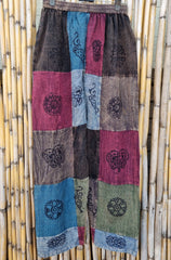 Labradorite Cotton Patchwork Pants (Medium)