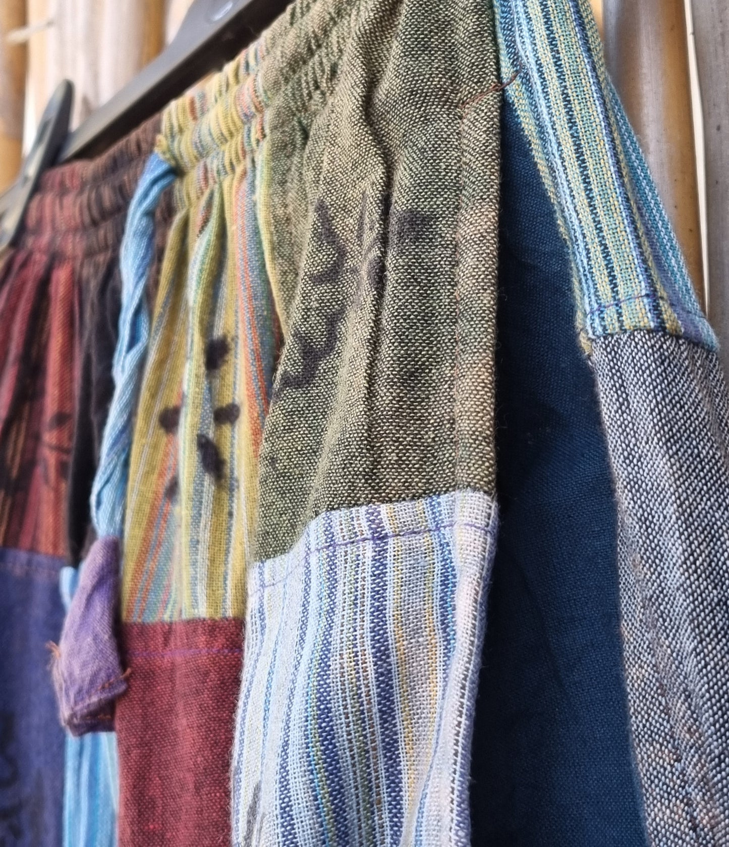 Macaw Cotton Patchwork Pants (Large)