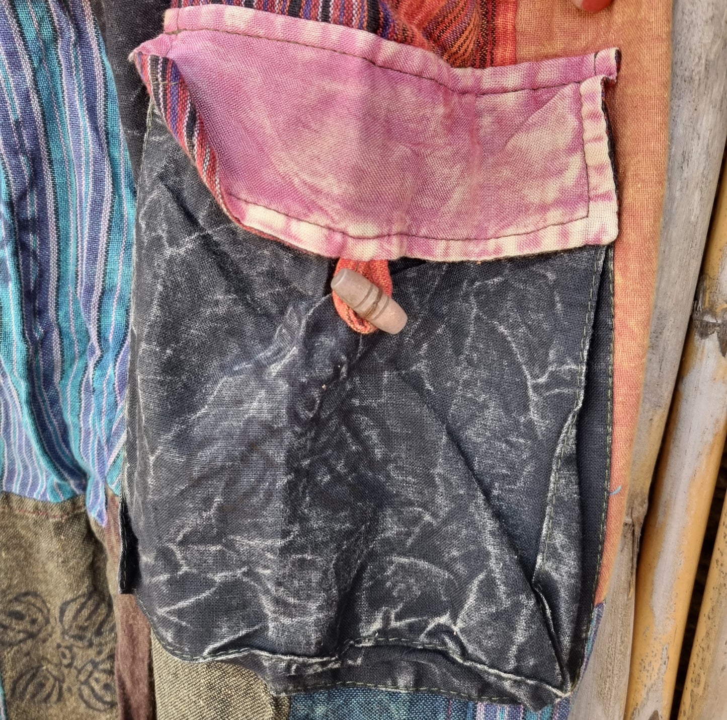 Kunzite Cotton Patchwork Pants (Large)