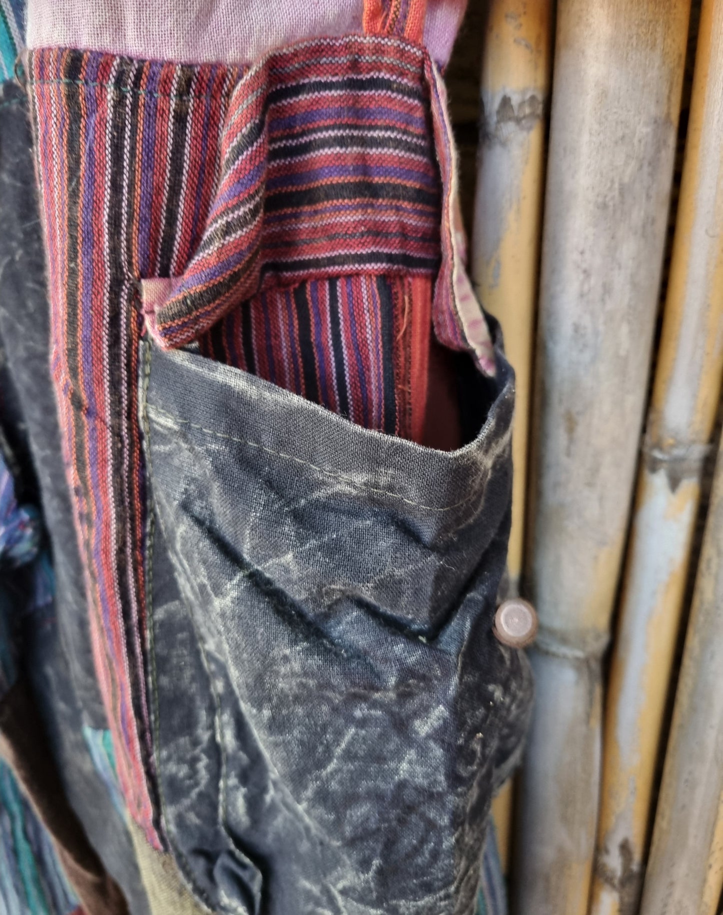 Kunzite Cotton Patchwork Pants (Large)