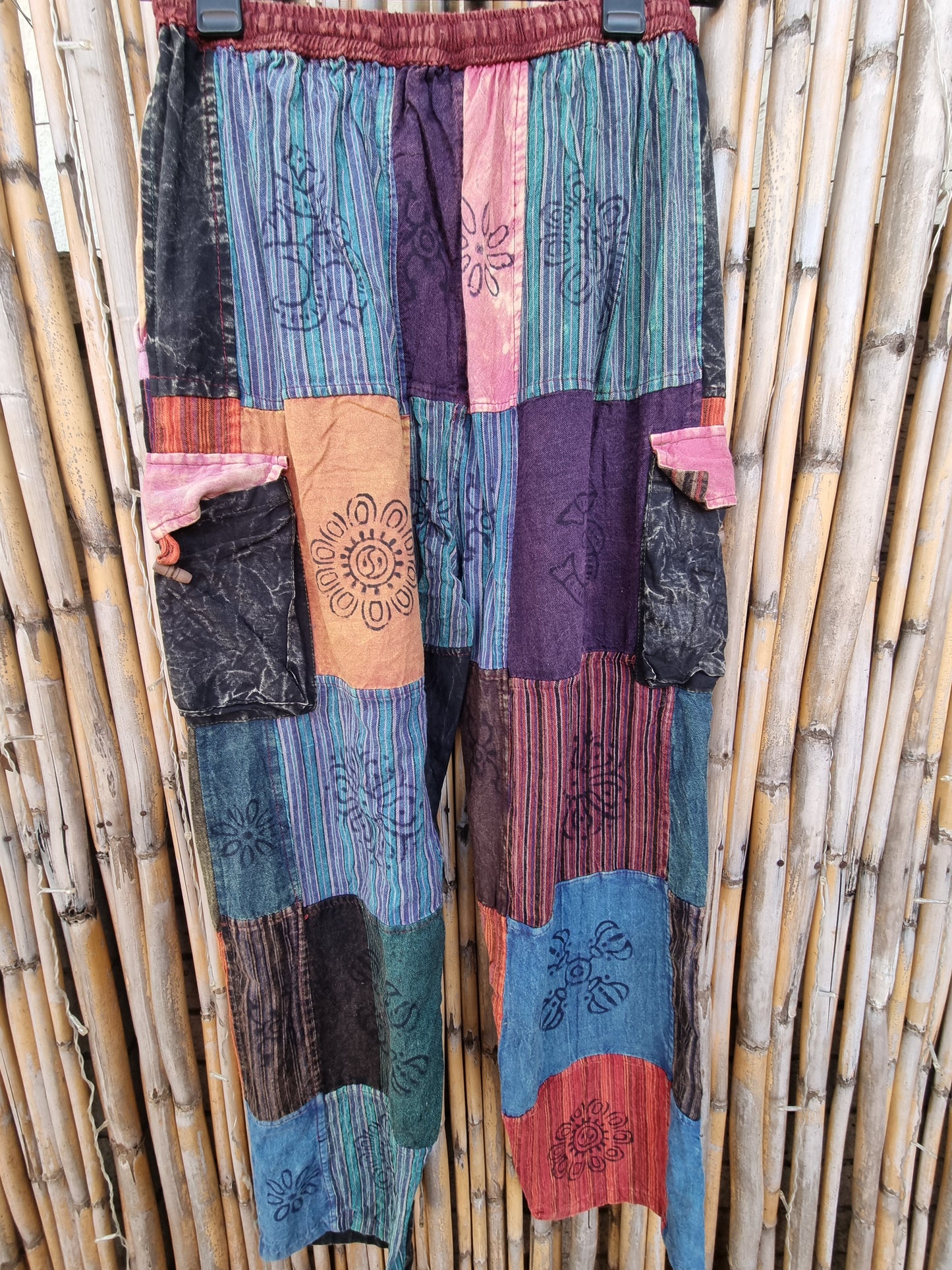 Kunzite Cotton Patchwork Pants (Large)