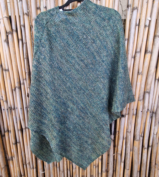 Olive Bloom Knitted Shawl
