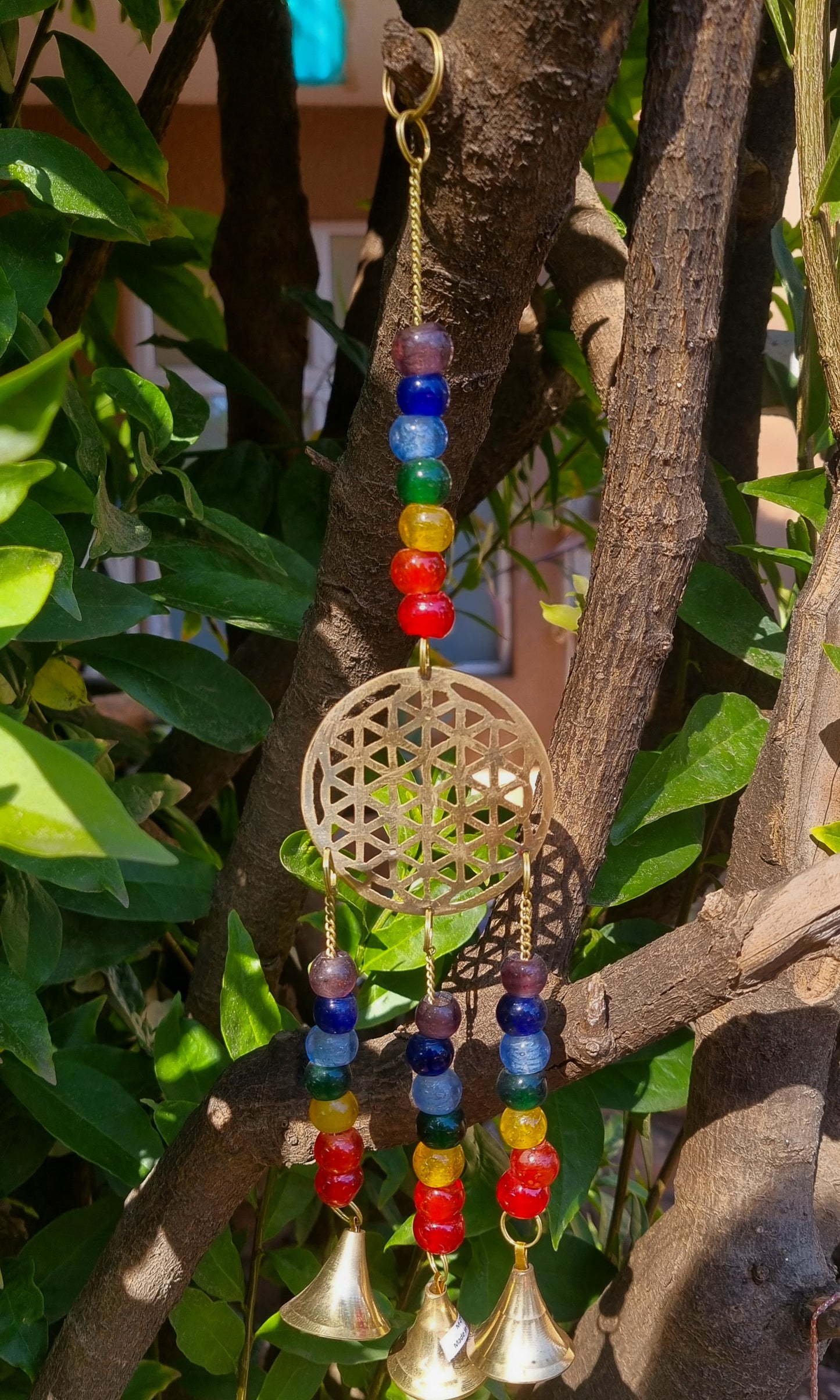 Flower of Life Brass Bell Chime