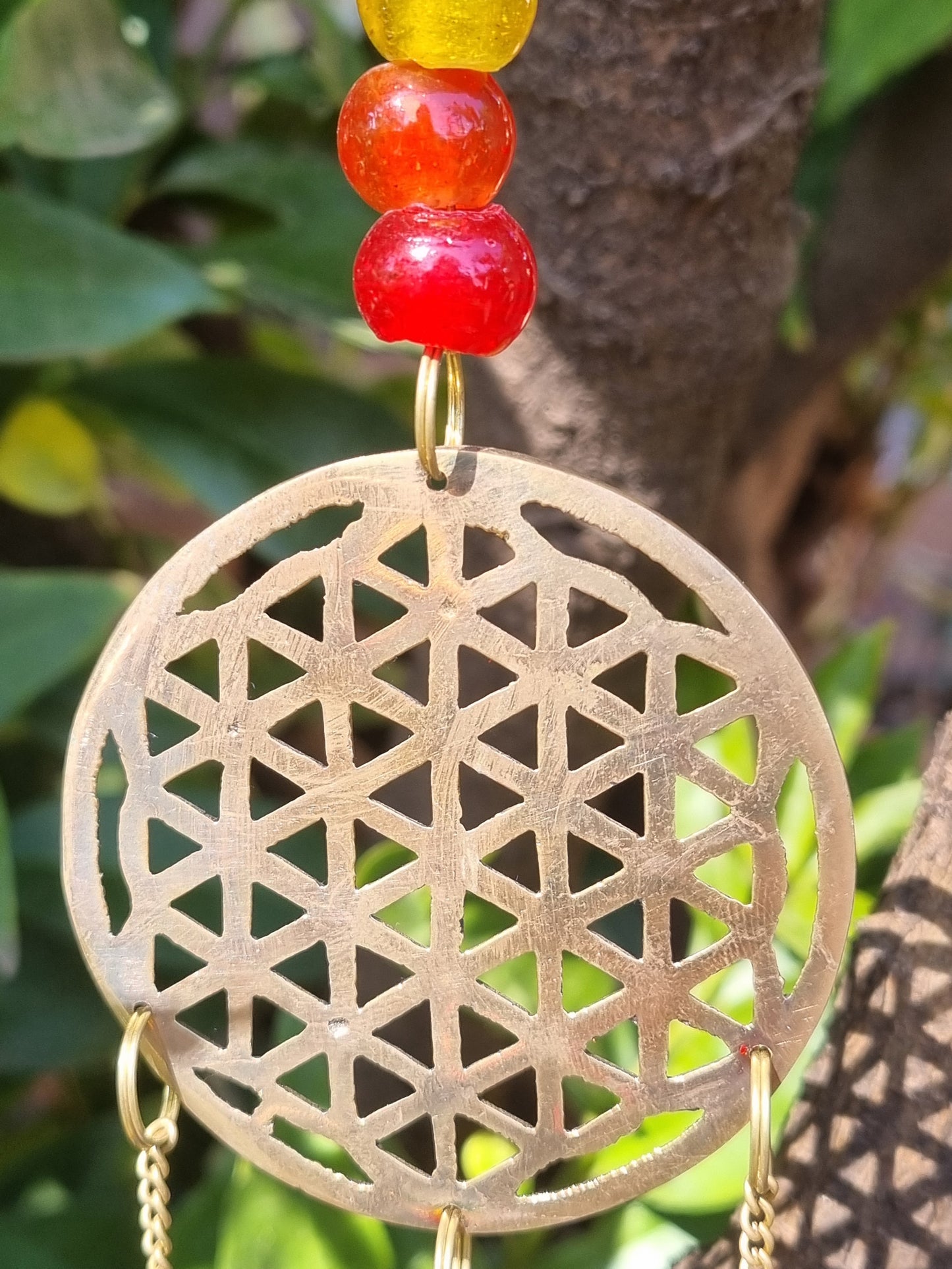 Flower of Life Brass Bell Chime