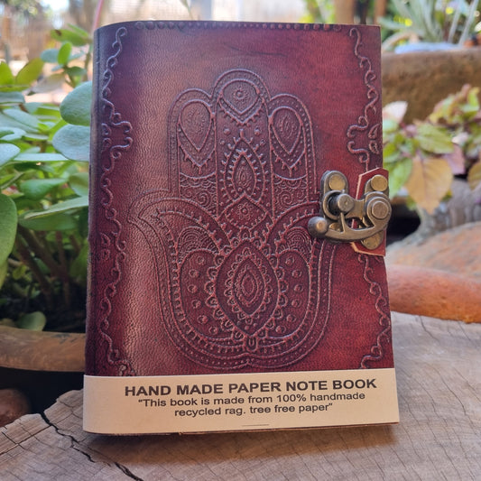 Hamsa Hand Leather Journal