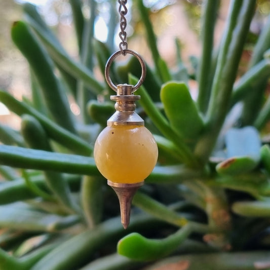 Yellow Calcite Pendulum