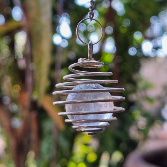 Clear Quartz Cage Pendulum