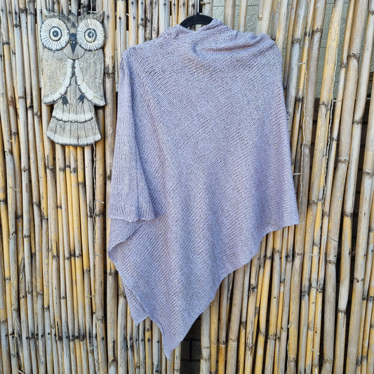 Lavender Knitted Shawl (Hooded)
