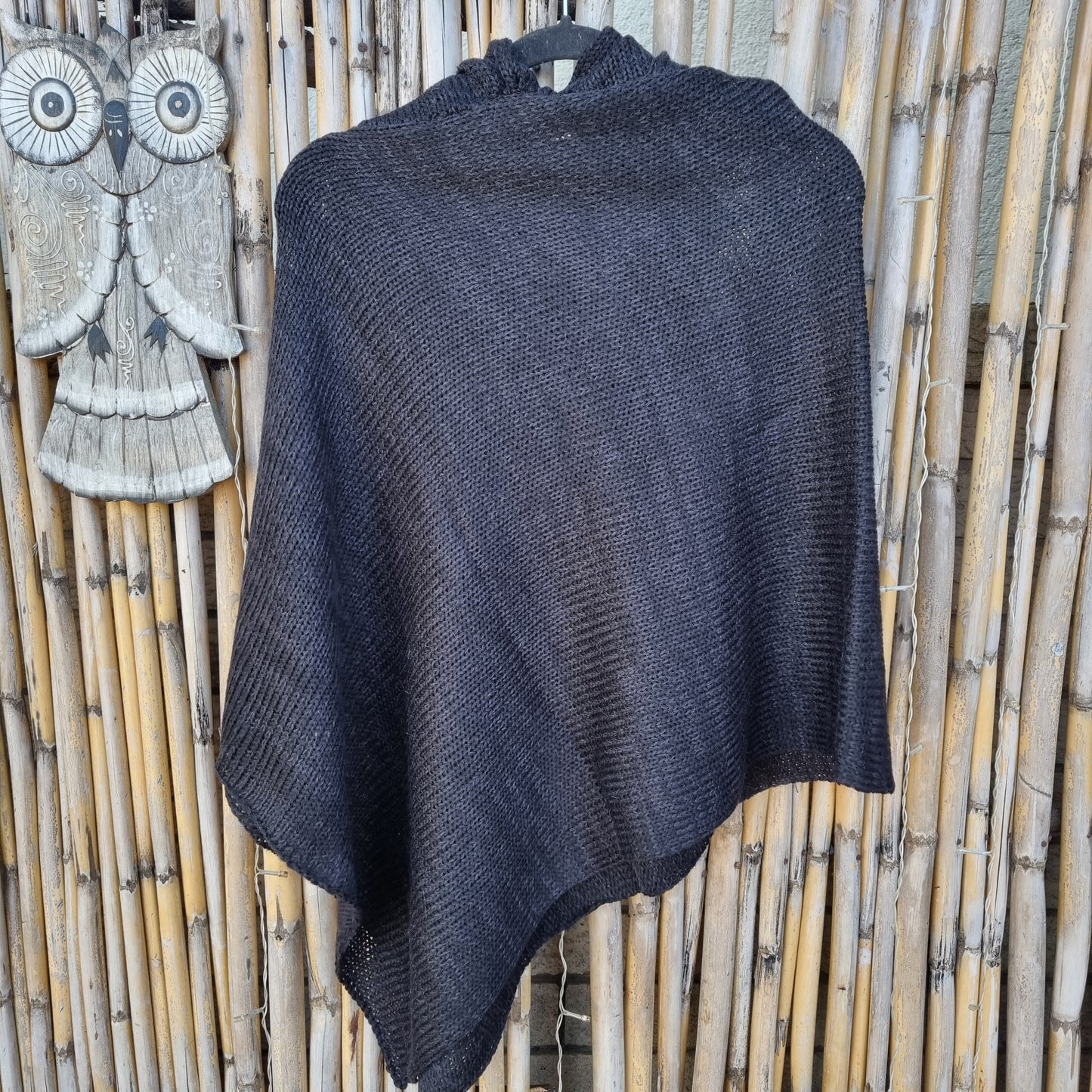 Night's Breath Knitted Shawl (Hooded)