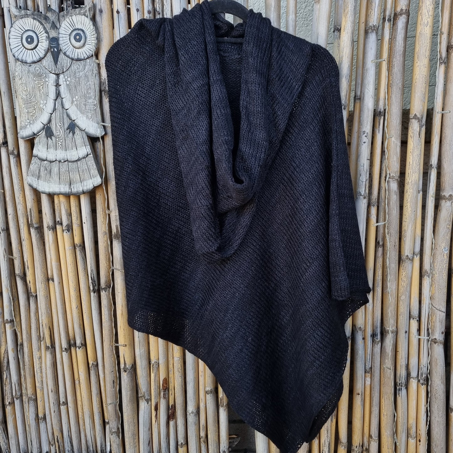 Night's Breath Knitted Shawl (Hooded)