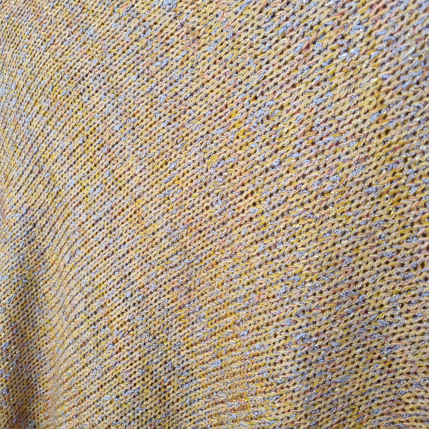 Tangerine Sparkle Knitted Shawl