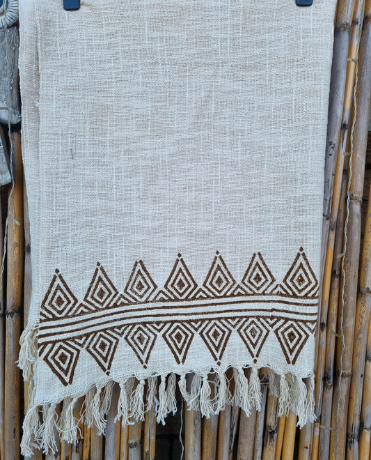 Cotton Block Print Couch Throw