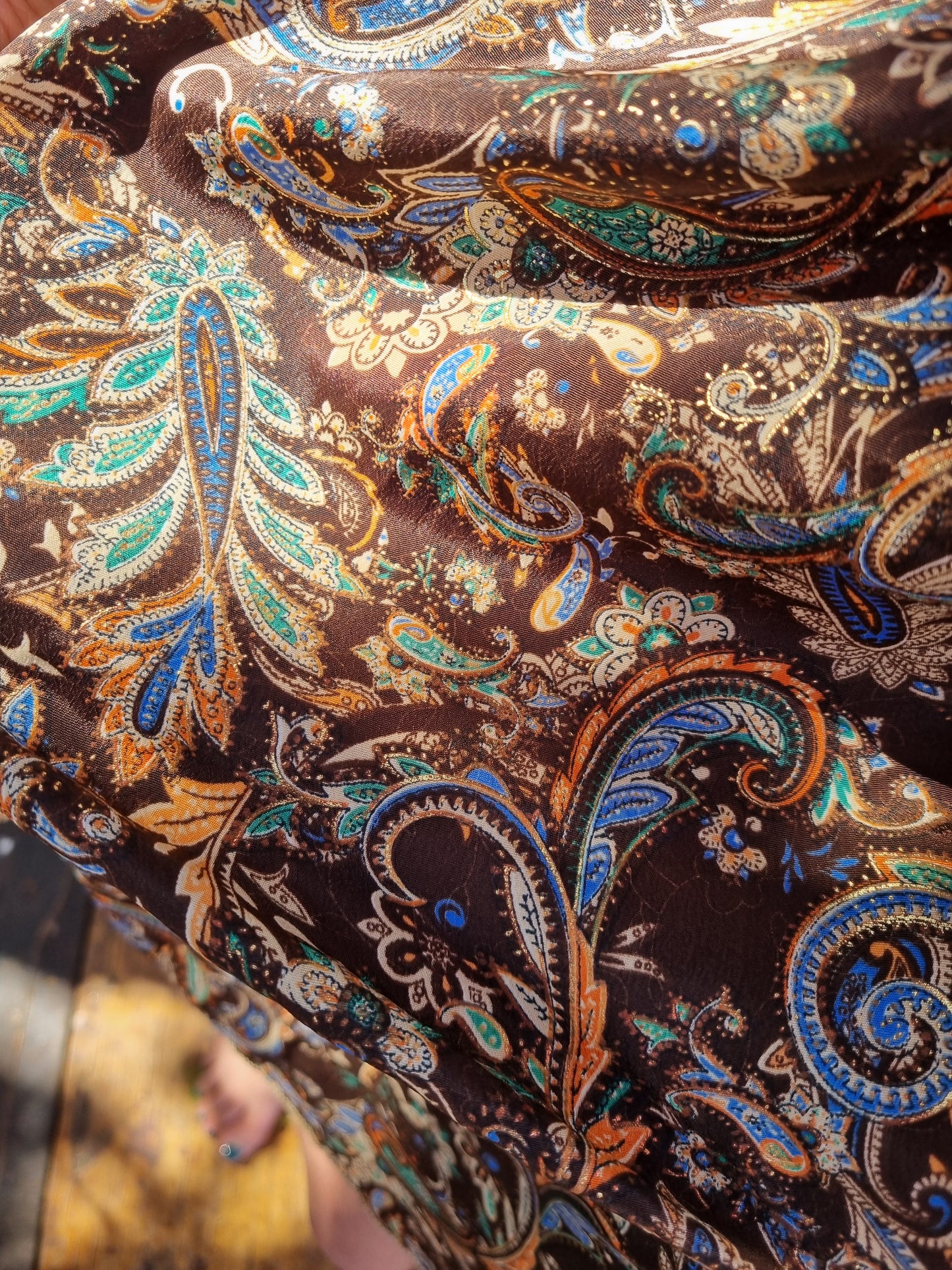 Golden Oak Silk Dress