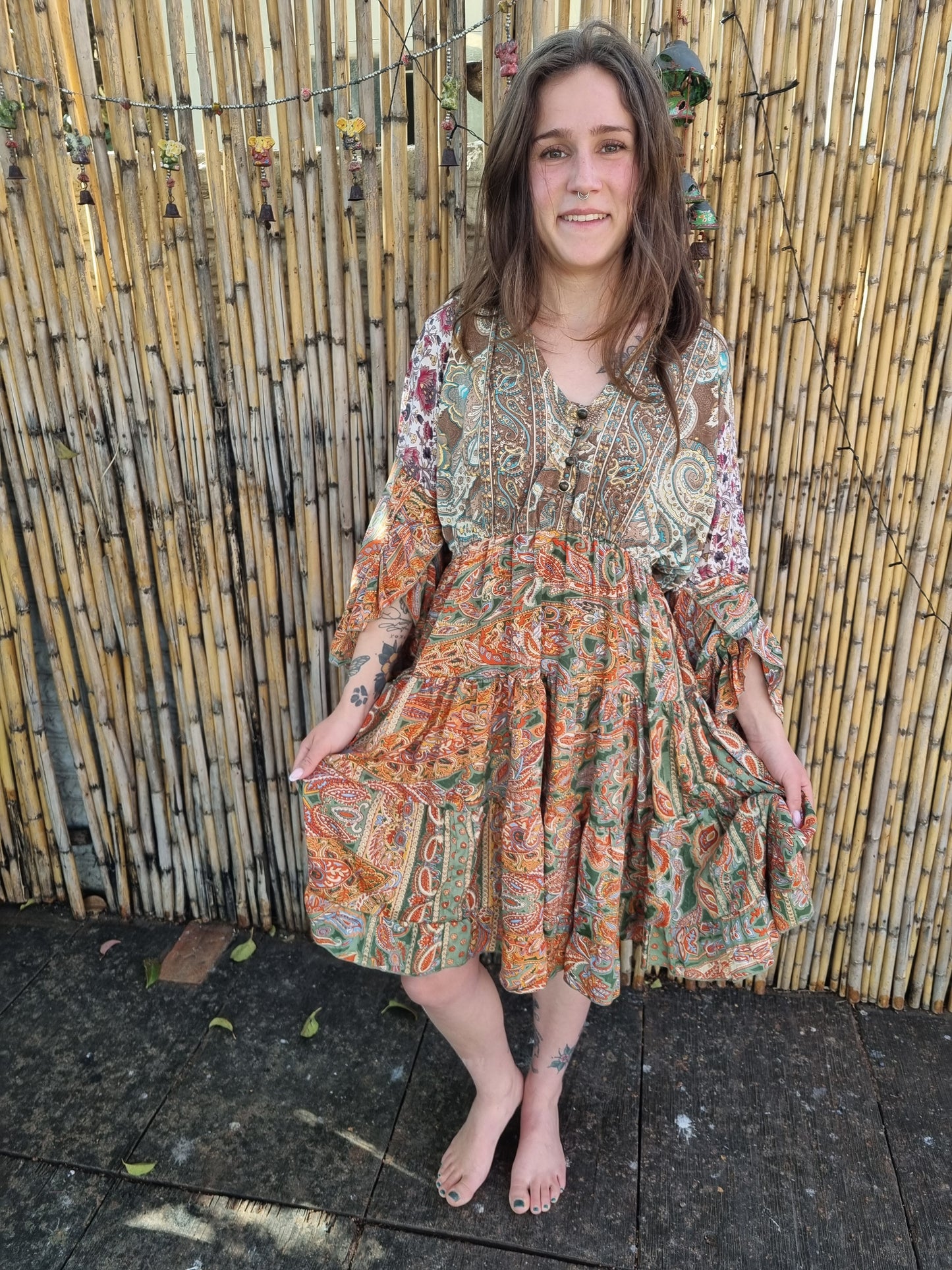 Orange Blossom Silk Dress