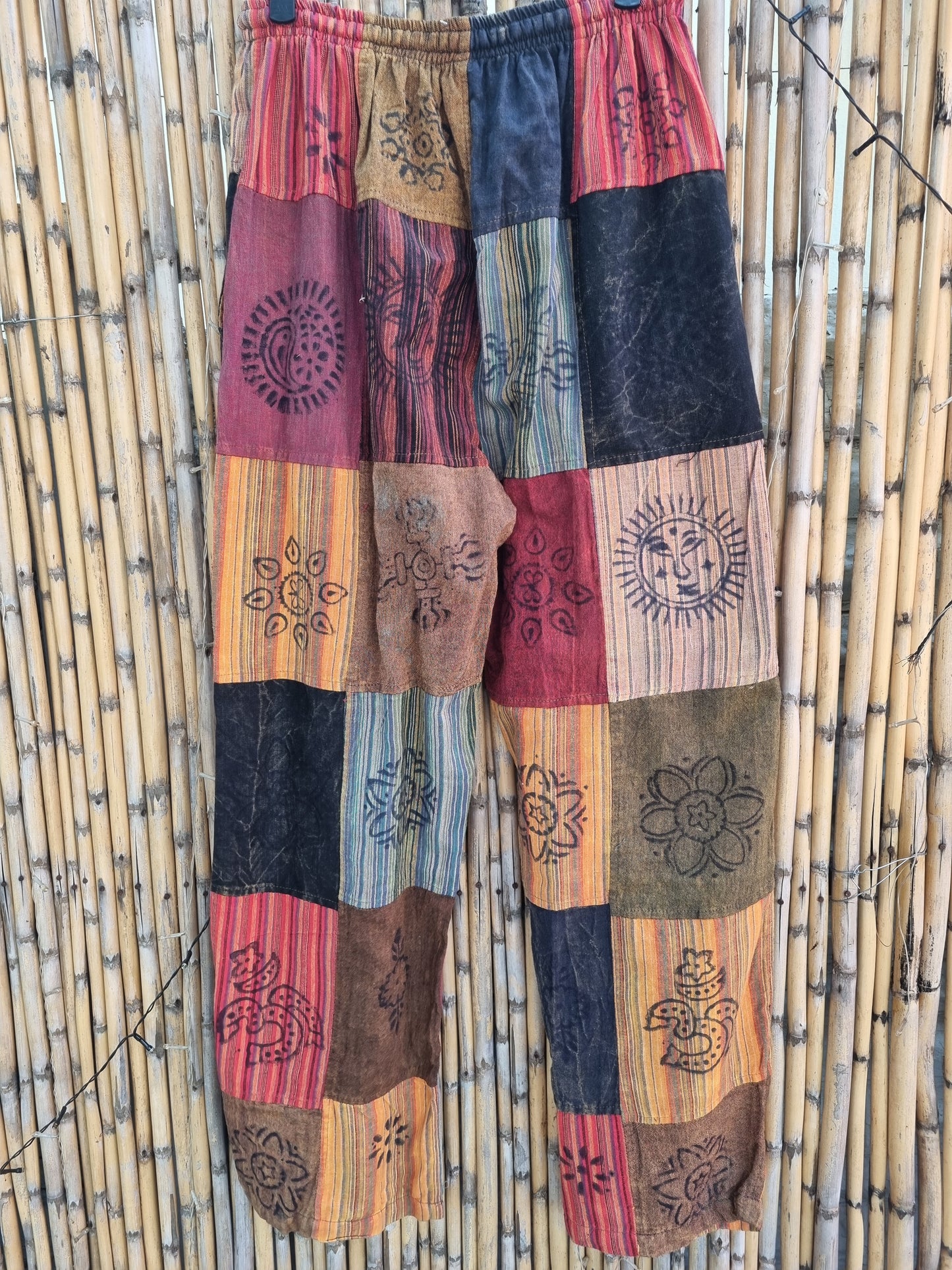 Harmony Cotton Patchwork Pants (XXL)