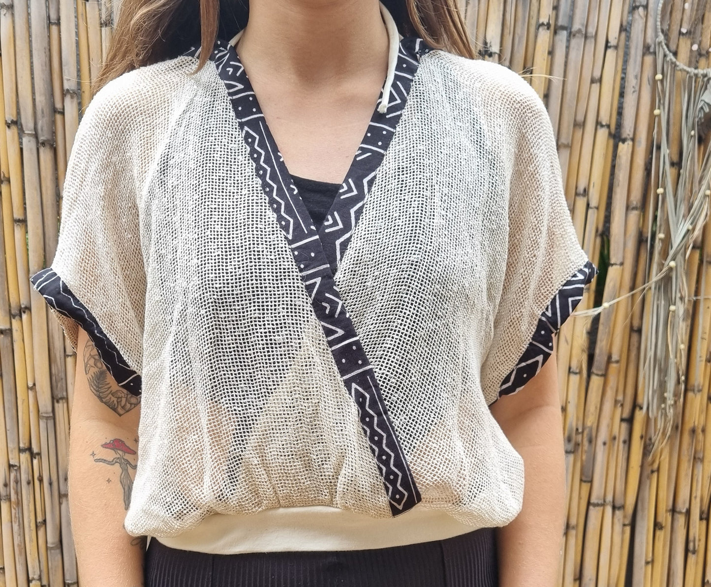 Cotton Mesh Top