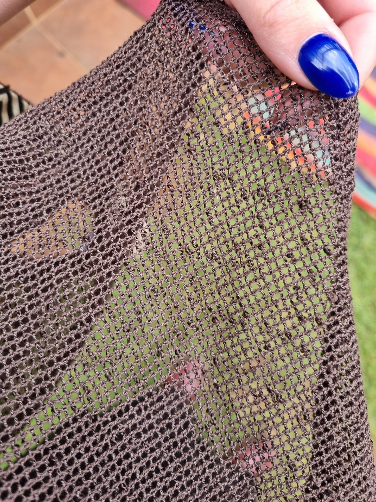 Cotton Throw Mesh Top