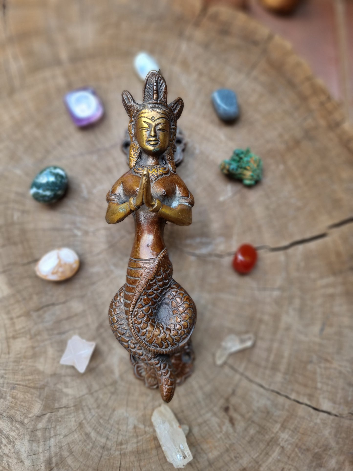 Solid Brass Naga Kanya Door Handle