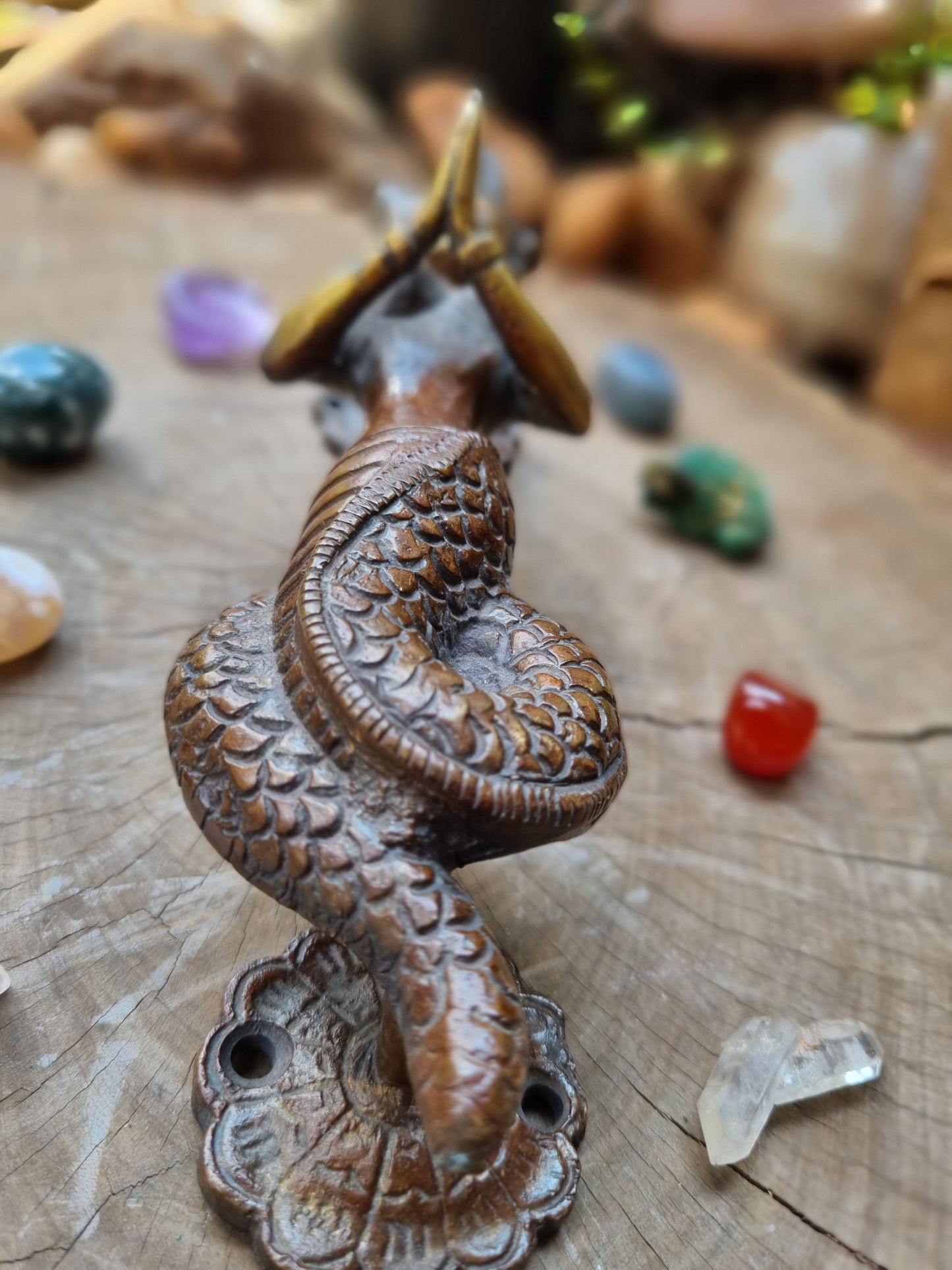 Solid Brass Naga Kanya Door Handle