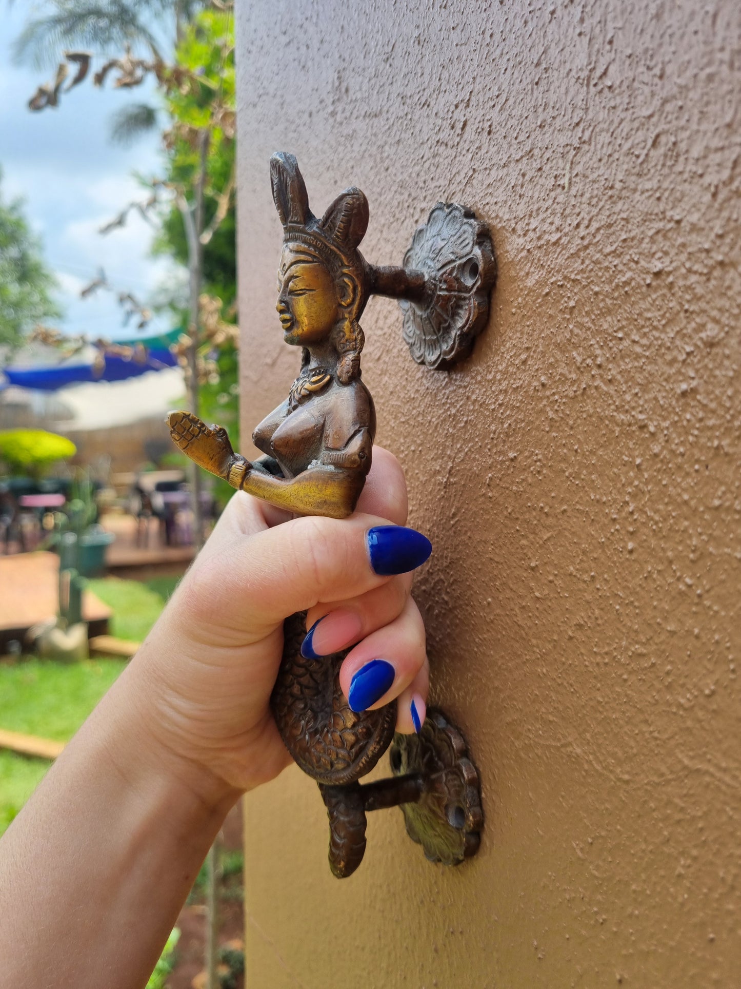 Solid Brass Naga Kanya Door Handle