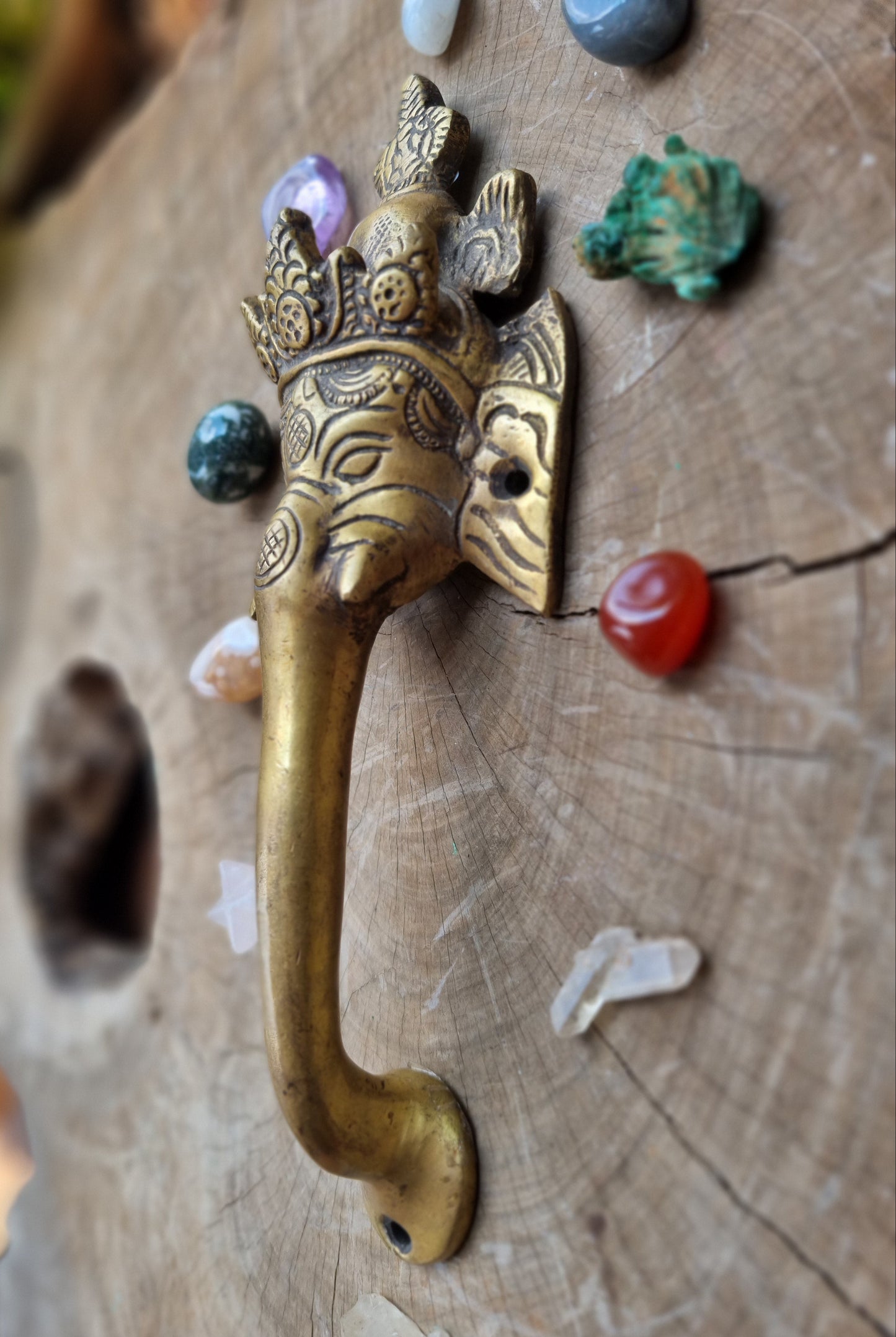 Solid Brass Elephant Door Handle