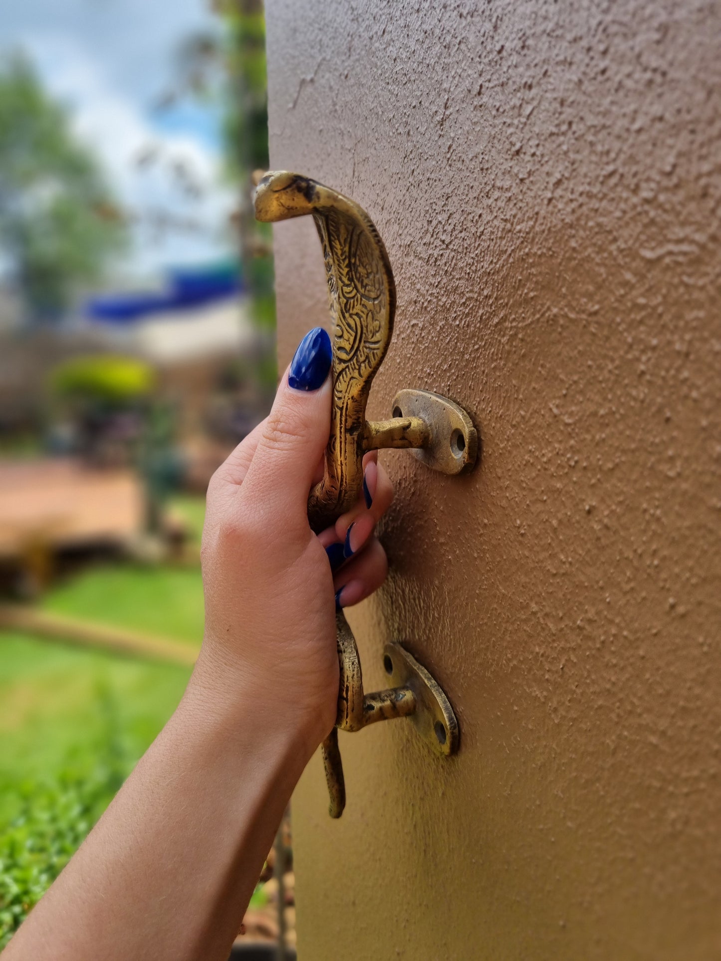 Solid Brass Cobra Door Handle