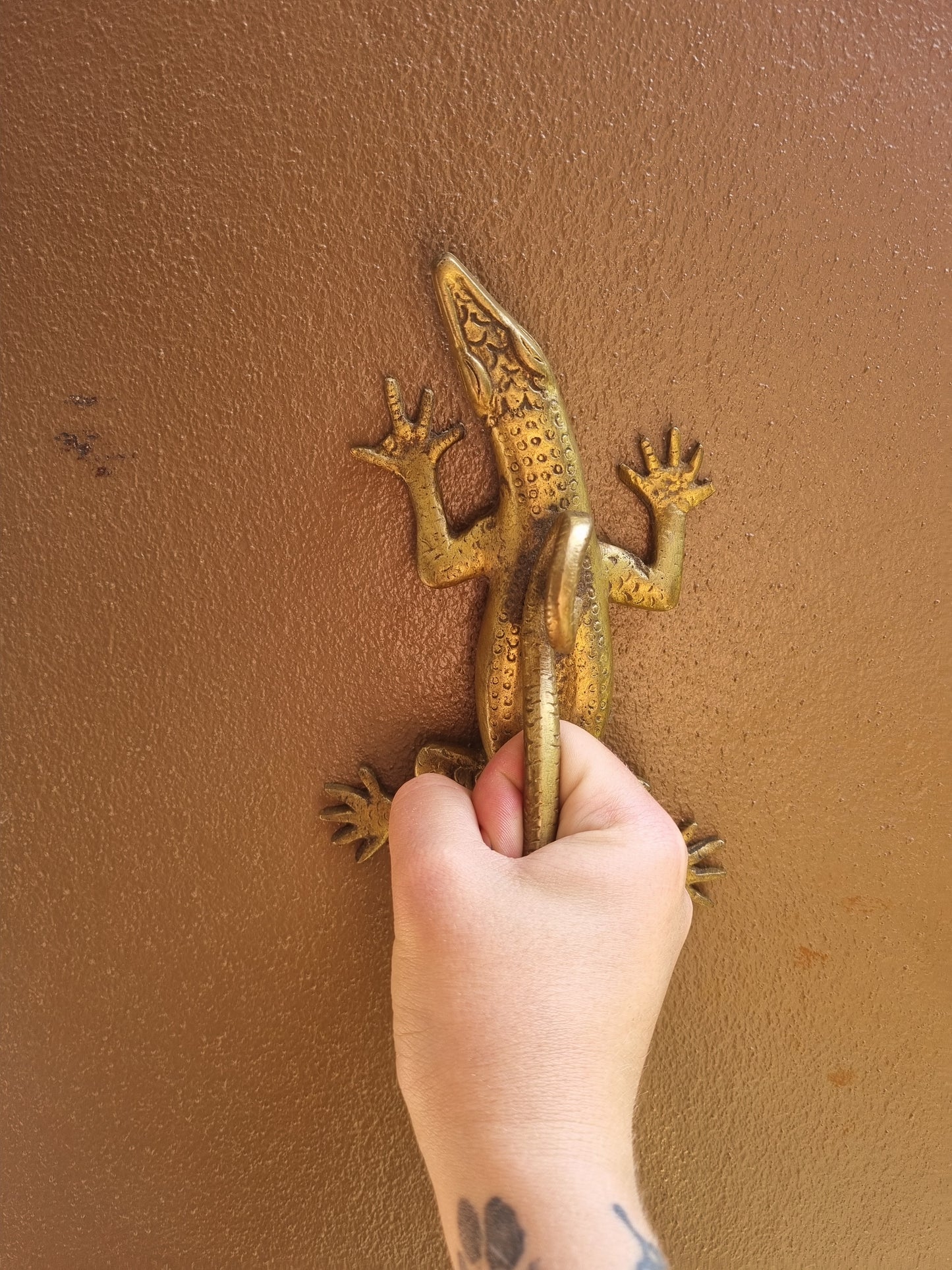 Solid Brass Gecko Door Handle